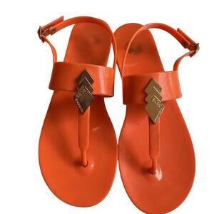BCBGMaxAzria Rubber Sandals Orange size 8